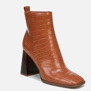 CIRCUS BY SAM EDELMAN Womens Brown Pascha Square Toe Block Heel Booties Size 6.5